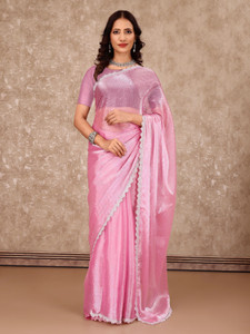 Hirank Temple Border Bollywood Silk Blend Saree