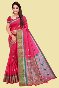 PRIYANSH CREATION Woven Bollywood Cotton Silk Saree