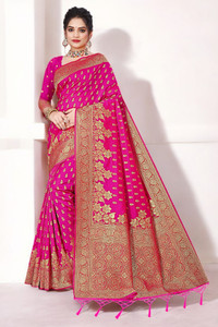 Pikham Self Design Banarasi Art Silk Saree