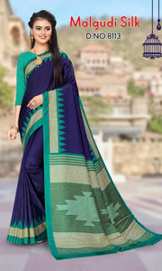 SimSim Trendz Printed, Self Design Daily Wear Cotton Blend, Polyester Saree