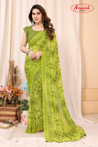 Anand Sarees Ombre, Floral Print Daily Wear Georgette Saree