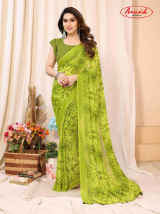 Anand Sarees Ombre, Floral Print Daily Wear Georgette Saree