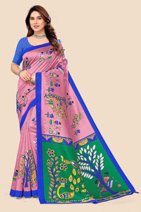 Kanooda Prints Printed Mysore Art Silk Saree