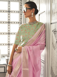 Sareemall Woven Banarasi Chiffon Saree