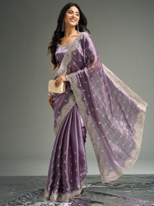 KASEE Embroidered Bollywood Silk Blend Saree