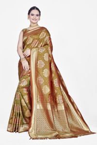 stree silk Woven, Self Design Banarasi Silk Blend Saree