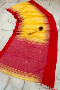 LDma Self Design Jamdani Pure Cotton Saree