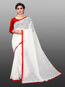 LOROFY Self Design Bollywood Net Saree