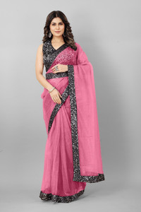 SROLY Embellished Bollywood Supernet Saree