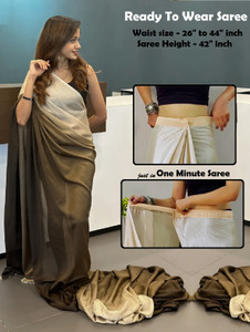 KDL Solid/Plain Bollywood Chiffon Saree