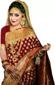 Dulhan Saree Palace Woven Banarasi Handloom Silk Blend Saree