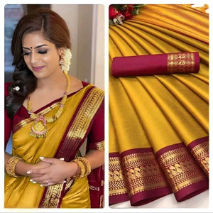 Shruti Bandhani Woven Kanjivaram Cotton Silk Saree