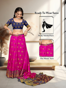 Mionas Printed Banarasi Cotton Silk Saree