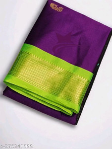 Paithani Self Design Kalamkari Silk Blend Saree