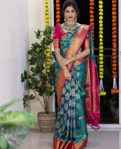 Bansari Textiles Woven Daily Wear Jacquard, Art Silk Saree
