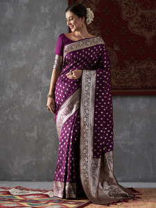 Sareemall Woven Kanjivaram Silk Blend Saree