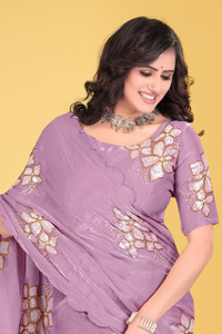 AVIRAT DESIGNER STUDIO Embroidered Bollywood Georgette Saree
