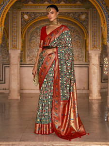 Sareemall Woven Patola Silk Blend Saree