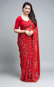 CLOSIAL Printed Bollywood Georgette Saree