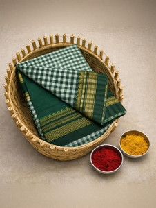 MAKE STYLE Woven Ilkal Cotton Blend Saree