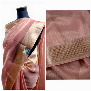 NISA silk creation Printed Kota Doria Tissue Saree