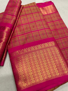 Bombey Velvat Fab Printed, Floral Print, Hand Painted, Applique, Dyed, Ombre, Paisley, Polka Print, Woven, Striped KHASI DHARA CONTRAST Cotton Silk, Khadi Saree
