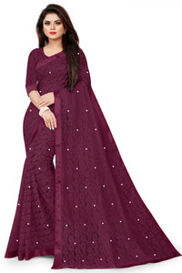 VRLOOKMEFASHION Embroidered Bollywood Net Saree