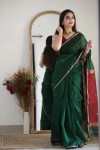 KIVERA Woven, Self Design Daily Wear Cotton Silk Saree