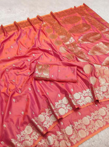 rendol Woven Banarasi Jacquard Saree