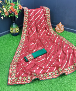 Aksh Fashion Self Design Daily Wear Silk Blend Saree