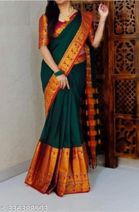 RADHEYRADHEY Embroidered Narayanpet Cotton Silk Saree