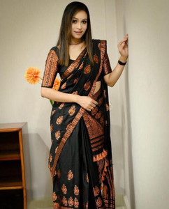 Zilova Woven Mekhela Chador Cotton Blend Saree