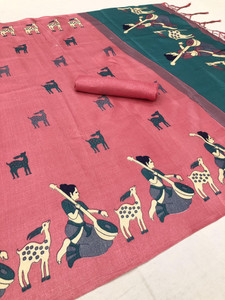 Priyashi Printed Kalamkari Art Silk Saree