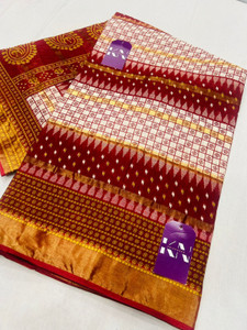 KRISHNA NX Printed Daily Wear Pure Cotton Saree