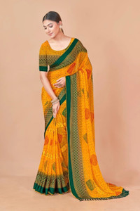 Nandita designer Printed Leheria Satin Saree