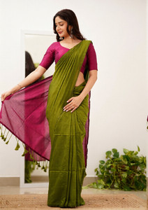 SAPTAK FASHION Woven Handloom Handloom Cotton Blend Saree
