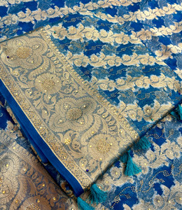 Banaras silk palace Woven Banarasi Organza Saree