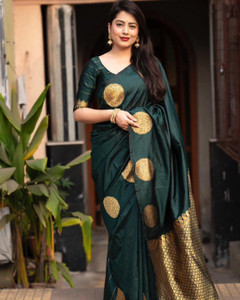 WOMENELEGENCE Woven Kanjivaram Pure Silk Saree