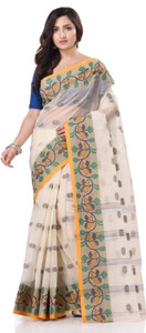 TANTLOOM Woven Handloom Handloom Pure Cotton Saree