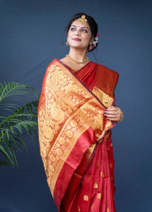 SEASON FAB Embellished Banarasi Jacquard, Art Silk Saree