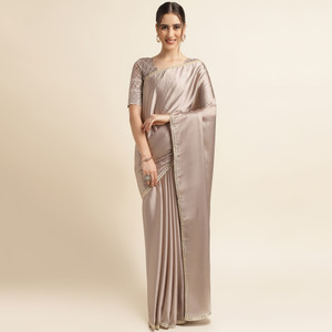 RekhaManiyar Solid/Plain Bollywood Chiffon Saree