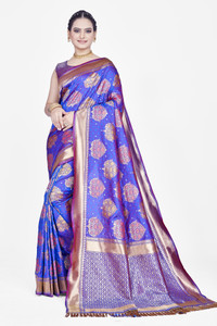stree silk Woven, Self Design Banarasi Silk Blend Saree