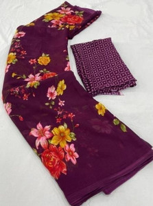 Dori Printed, Floral Print Daily Wear Georgette Saree