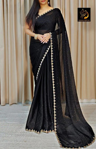 KAKADIYA CREATION Embellished Bollywood Chiffon Saree