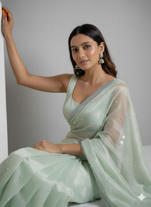 Tokyo Fashion Embellished Bollywood Net Saree