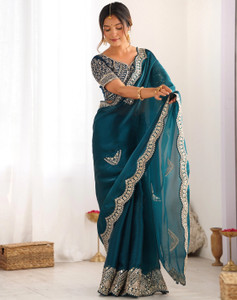 TTH Embroidered Bollywood Jimmy Jimmy Saree