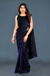 ShaktiFashion Embellished Bollywood Lycra Blend Saree