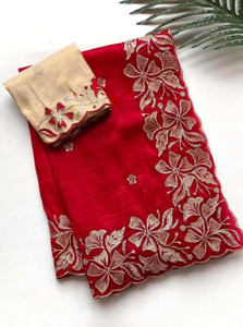 Zari and Ziba Embroidered Bollywood Georgette Saree