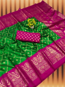 Kanooda Prints Printed Mysore Art Silk Saree