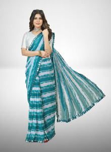 GAVUBAA Embroidered, Solid/Plain Bollywood Georgette, Net Saree